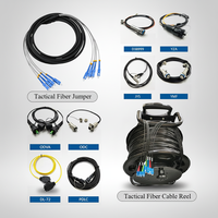 Câble tactique en fibre optique J599/ODC/YZA/TBE avec enrouleur de câble rétractable, cordon de brassage tactique blindé pour diffusion