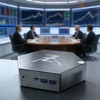 Mini PC Host Anbi para Colaboración Multipantalla, Salida 4x4K, Expansión PCIe para Mesas de Trading Financiero y Salas de Juntas Corporativas