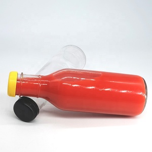 Botella de salsa picante de ensalada de vidrio redondo transparente con tapa de rosca para almacenamiento de batidos de leche de bebida de mermelada de jarabe de Tequila - Product Image 4