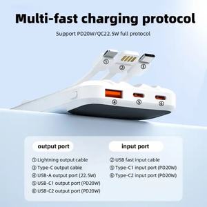 Cargador Portátil de Viaje con Pantalla Digital y Carga Rápida de 22.5W, 10000mah, 20000mah, 30000mah, Cable, Cargador Inalámbrico para Teléfono Inteligente - Product Image 3