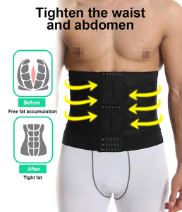 Ceinture de sudation amincissante pour hommes, double compression abdominale, effet sauna, gaine de maintien de la taille - Product Image 3