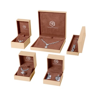 Premium Pink Luxury Jewelry <b>Packing</b> <b>Box</b> Sets Flip Top Matte Gold Stamping Gift Package <b>Box</b> for Jewelry Retail Jewelry Counter - Product Image 2