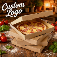 Boîtes à pizza en carton ondulé laminé imprimées sur mesure, recyclables, étanches aux fuites d'huile, contenants d'emballage à emporter pour la livraison de pizzas