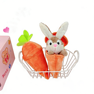 Porte-clés <span class=keywords><strong>en</strong></span> peluche Lapin <span class=keywords><strong>Carotte</strong></span> transformable, pendentif <span class=keywords><strong>de</strong></span> poupée amusant et créatif pour sacs/sacs à dos, unisexe, 14 ans+, cadeau <span class=keywords><strong>de</strong></span> fête, machine à griffes - Product Image 1