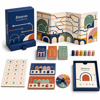 Jeu de société de stratégie de route personnalisé pour deux joueurs, boîte en carton compacte pliable pour voyage, boîte rigide à tiroir mince, style européen moderne