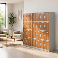 Toppla – Vente directe usine – Casier de rangement moderne à 6 portes pour clubs de golf, casier de bureau, casier extérieur en plastique assemblé, écologique, bleu marine