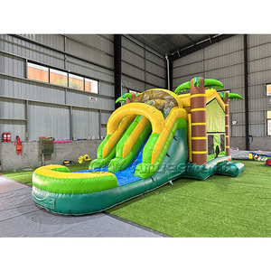 Toboggan aquatique gonflable en forme de palmier avec château gonflable à vendre - Product Image 2