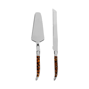 Ensemble de couteau et spatule à gâteau Modern Bakery Essentials, manche en acrylique durable, style français, pour couper les gâteaux, couteau à pâtisserie et à pain - Product Image 1