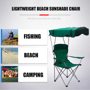 <span class=keywords><strong>Chaise</strong></span> de plage pliable portable 2020 avec protection UV, parasol de sport et de camping avec visière de protection solaire - Product Image 4