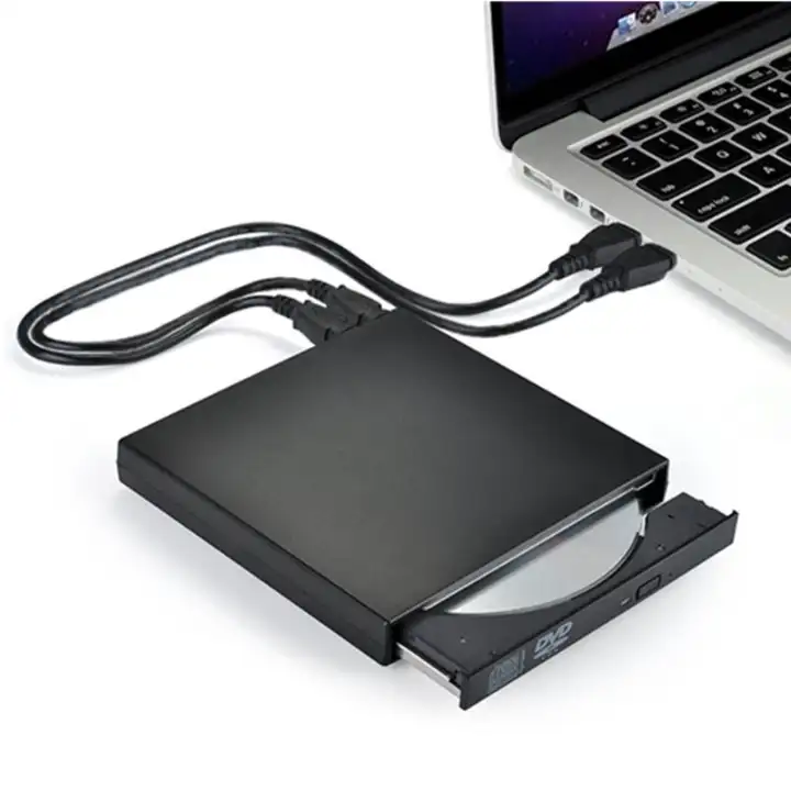 DVD ROM Eksternal Optikal Drive USB 2.0 CD/DVD-ROM CD-RW Pemain Pembaca Ramping Portabel untuk Laptop untuk Windows