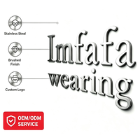 Insegna 3D in Acciaio Inox Spazzolato Personalizzata, Logo Commerciale da Parete, Decorazione Pubblicitaria IP65 Impermeabile per Negozi di Abbigliamento
