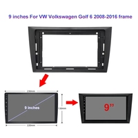 9 pouces 2 Din 4G Lte Android autoradio stéréo RDS GPS Navigation 2 Din Autoradio pour Volkswagen Golf 6 2008-2016 Vw