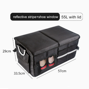 कार ट्रंक आयोजक, 55l बड़ी क्षमता और जूते डिब्बे के साथ, सुव/जीप/सेडान के लिए ढहने वाले ट्रंक भंडारण आयोजक - Product Image 6