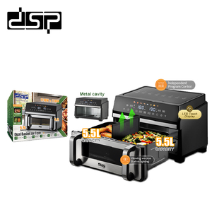 Freidora de Aire Digital Eléctrica Profesional DSP de 11L con Doble Cesta, 2 Cestas Grandes, Freidora de Aire Profunda para Uso Doméstico, ¡Gran Oferta! - Product Image 2