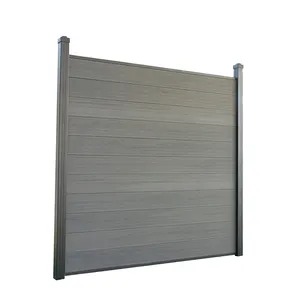 1,8*1,8 m 6 pies paneles de valla de seguridad jardín barato plástico madera construcción WPC marco privacidad decorativa puertas de madera valla