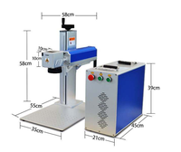 Nouvelle machine de marquage laser à fibre divisée de haute précision - Système de gravure sur métal et plastique de type banc de travail à refroidissement par air 20W/30W/50W