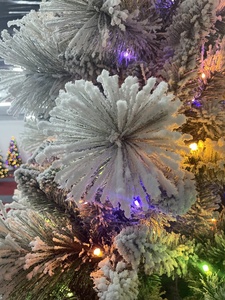 7.5ft dày đổ xô chống cháy PVC PE 1000 lời khuyên chi nhánh 800led ấm trắng Cây giáng sinh - Product Image 4