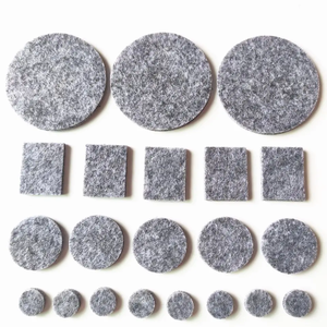 2026 <strong>5</strong> mm Thick 1 Inch Round and Square Beige Self Adhesive Felt Pads for Furniture Chair Legs Floor Protectors - Product Image 5