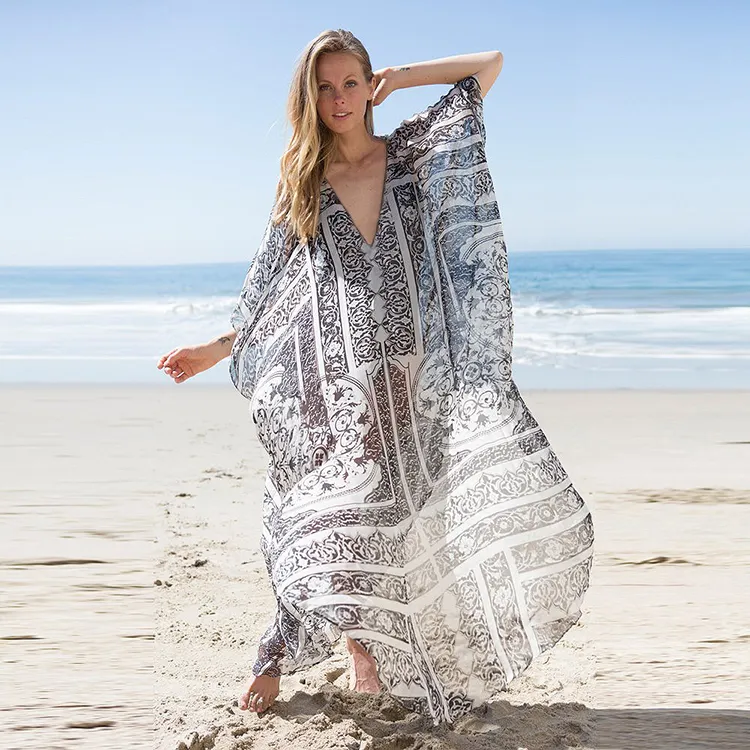 ชุดเดรสกระโปรงผ้าชีฟองโปร่งบางสำหรับผู้หญิง,ชุดเดรสแฟนซี Xl สตรีสำหรับใส่เดินชายหาด