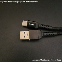 Carcasas de Aluminio Negro Mate de Doble Propósito, Cables de Carga Rápida USB a USB Tipo C