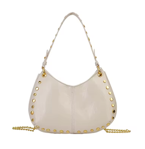 Sac à bandoulière de haute qualité, sac pour femme portable à rivets, sac à bandoulière décontracté en cuir PU, sac fourre-tout de fabricant en gros - Product Image 2