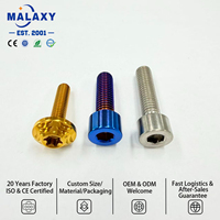 Malaxy Titanium Hex Head Bolts High Strength Lightweight Corrosion Resistant Fastener Titanium Bolts