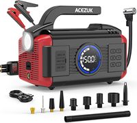 12V 16000mAh Car Jump Starter with Air Compressor 150PSI Tire Inflator