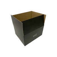 Grandes boîtes en carton noir pour expédition, boîtes en carton ondulé pliables personnalisées pour l'emballage d'expédition