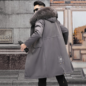 <span class=keywords><strong>Parka</strong></span> en fourrure pour <span class=keywords><strong>homme</strong></span> à prix abordable, avec doublure en vraie fourrure de lapin Rex, grand col en fourrure, style long, <span class=keywords><strong>manteau</strong></span> pour <span class=keywords><strong>homme</strong></span> - Product Image 6