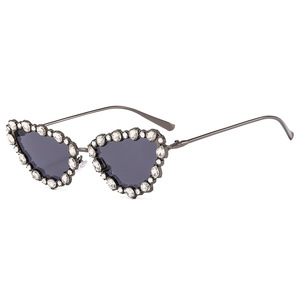 Lunettes de Soleil Niche de Luxe pour <span class=keywords><strong>Femme</strong></span>, Nouveau Style « Light Luxury », Yeux de Chat Incrustés de Diamants, Verres <span class=keywords><strong>Papillon</strong></span> à <span class=keywords><strong>Monture</strong></span> Métallique pour Adulte - Product Image 5