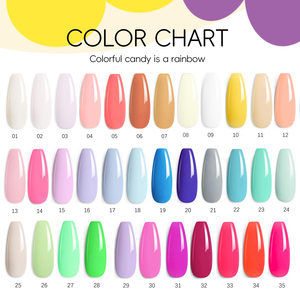 ชุดทำเล็บเจลยูวีสำหรับฤดูร้อน ไม่มีกลิ่น 35 สีสันสดใสแบบลูกกวาด  ทำจากเรซิ่น ปลอดสารพิษ ติดทนนาน ชุดทำเล็บเจล DIY - Product Image 3