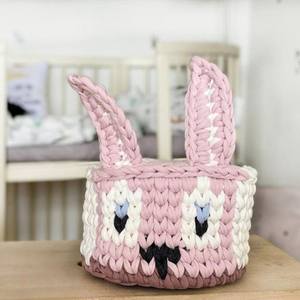 Cestas de Almacenamiento de Juguetes Pequeños y Refrigerios de Animales de Dibujos Animados Tejidas con Cuerda de Algodón de Ganchillo Y-Z, Tazones de Cuerda - Product Image 1