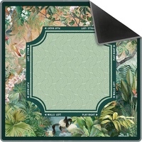 Tapis de Mahjong en Acrylique Motif Plantes Tropicales Vertes, Antidérapant, Réduction du Bruit, Accessoire de Table pour Jeux de Dominos, Cartes de Poker et Jeux de Tuiles