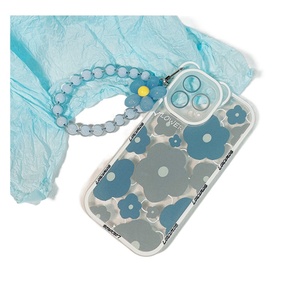 Ins hot cute bear custodia per telefono a forma di orecchio bella lente floreale blu <span class=keywords><strong>cover</strong></span> per telefono creativa per <span class=keywords><strong>iPhone</strong></span> 14 Pro/13/12/<span class=keywords><strong>11</strong></span> X/XR/XS - Product Image 2