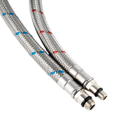 Tuyaux d'alimentation 3/8 filetage femelle à compression, connecteur mâle M10, 1 paire, ARCORA, en acier inoxydable tressé, pour robinet de salle de bain, moderne