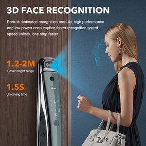 Cerradura de Puerta con Reconocimiento Facial, Escáner Biométrico de Huellas Dactilares Totalmente Automático, Escáner Ocular, Cerradura de Puerta Inteligente con Cámara - Product Image 2
