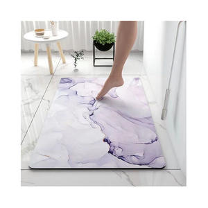 Alfombra de Baño Rectangular Jiao Zhi Yuan, Diseño de Mármol de Tierra de Diatomeas, Antideslizante, para Momentos de Relajación en el Baño - Product Image 4