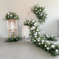 Rangées de fleurs artificielles pour décoration, accessoires de scène, centre de table de mariage, rangée florale