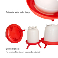 Équipement Avicole QA : Mangeoire et Abreuvoir Automatiques pour Poulets avec Pieds Réglables