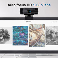 Kamera Web dengan mikrofon Stereo 1080p, kamera komputer untuk PC CMOS Sensor gambar untuk konferensi Video
