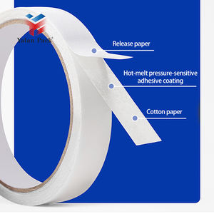 Yalanpack Adhésif acrylique de qualité professionnelle BOPP Ruban d'emballage double face souple et étanche facile à déchirer pour masquer la peau Utilisation sûre - Product Image 5