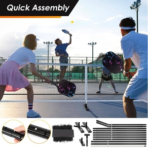 Wholesale Portable 10FT Heavy Duty 16mm Durable Pickleball <b>Net</b> Set Adjustable Posts Netting <b>Rebounder</b> Launcher Practice Training - Product Image 5