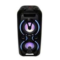 Enceinte Bluetooth portable à roulettes avec deux haut-parleurs de 10 pouces, enceinte de fête en plein air avec lumière LED, vente chaude
