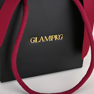 GLAMPKG Factory Wholesale Custom Logo Paper Bag Necklace <b>Earring</b> Ring Jewelry Storage Jewelry <b>Gift</b> Packaging Bag with Ribbon - Product Image 3