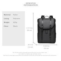 Sac à dos pour ordinateur portable 15 pouces en nylon résistant à l'eau pour homme avec logo personnalisé, idéal pour les trajets quotidiens, léger, tendance et décontracté pour les voyages