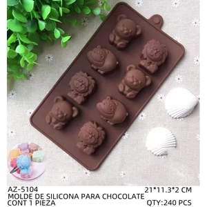 Splendido Silicone cioccolato stampi Animalshaped stampo da forno caramelle rendendo durevole elegante creativo - Product Image 1