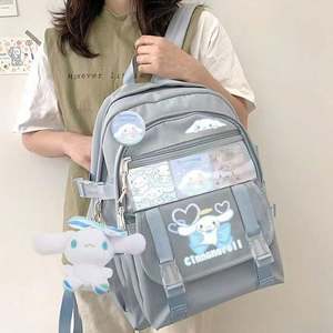 Mochila de felpa Kawaii Sanrios Melodies Cinnamorolls, Mochila para gatitos, bolso de hombro, regalos para niñas, Mochila de peluche Kuromis - Product Image 3