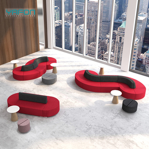 Conjunto de Recepción Curvo de Cuero en Forma de S Moderno, Combinación Libre, Diseño de Extensión Infinita para Uso en Oficinas y Hoteles, Belit S - Product Image 1