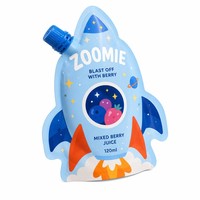 Bolsa de Plástico con Boquilla Impresa Personalizada, Reutilizable, de Forma Especial, para Envasado de Líquidos, Bebidas, Jugos, Yogur