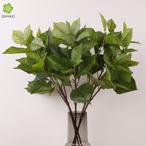 Hojas Artificiales de Hortensia Spp, PVC Verde, Decoración de Interiores, Accesorios para Bodas, Alta Simulación - Product Image 5